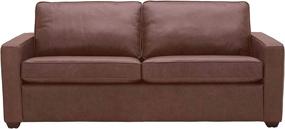 img 3 attached to 🛋️ Rivet Andrews Contemporary Top-Grain Leather Sofa, 82 inches Wide, Dark Brown - Amazon Brand