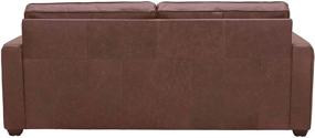 img 2 attached to 🛋️ Rivet Andrews Contemporary Top-Grain Leather Sofa, 82 inches Wide, Dark Brown - Amazon Brand