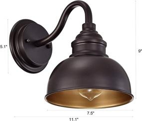 img 3 attached to ACLand Farmhouse Wall Sconce Light Fixture Industrial Gooseneck Barn Light, Oil Rubbed Bronze Lamp for Vanity Bathroom Bedroom Hallway Living Room Reading Room