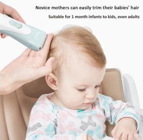 img 2 attached to 👶 Ultra-Quiet Cordless Rechargeable Waterproof Baby Hair Clippers with Ceramic Blade - Ideal Haircut Kit for Kids & Adults