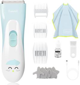 img 4 attached to 👶 Ultra-Quiet Cordless Rechargeable Waterproof Baby Hair Clippers with Ceramic Blade - Ideal Haircut Kit for Kids & Adults