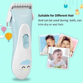 img 3 attached to 👶 Ultra-Quiet Cordless Rechargeable Waterproof Baby Hair Clippers with Ceramic Blade - Ideal Haircut Kit for Kids & Adults