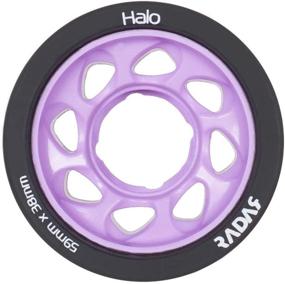 img 3 attached to 🎢 Radar Halo Roller Skate Wheels - 38mm x 59mm - Set of 4 Wheels