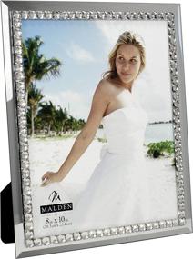 img 2 attached to 📸 Enhance Your Memories with the Malden International Designs Brilliance Jewel Mirror Picture Frame, 8x10