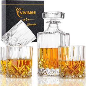 img 4 attached to 🥃 Exquisite Whiskey Decanter Glasses - Ideal for Birthdays & Groomsmen Gifts