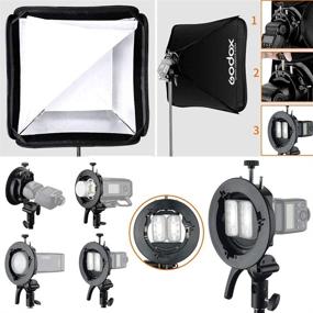 img 3 attached to 📸 GODOX 60x60 см Складной сеточный софтбокс с держателем S2 Flash Bracket Bowens Mount для студийной вспышки Speedlight Photography (SUSGGV6060)