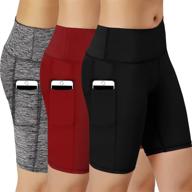 high-performance women's compression shorts with side pocket - pack of 3 logo