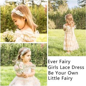 img 1 attached to 👗 Elegant Ever Fairy Lace Flower Rustic Burlap Girl Baby Country Wedding Flower Girls Dress for Perfect Occasions