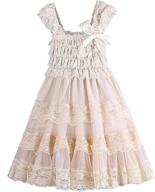 👗 elegant ever fairy lace flower rustic burlap girl baby country wedding flower girls dress for perfect occasions logo