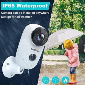 img 2 attached to 📷 SeeVision Outdoor Wireless Security Camera with Rechargeable Battery, Home Surveillance: 1080P Video, Two-Way Audio, Night Vision & Motion Detection