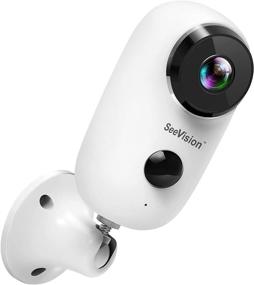 img 4 attached to 📷 Беспроводная камера видеонаблюдения SeeVision для наружного применения с аккумуляторной батареей: 1080P видео, двусторонней аудиосвязью, ночным видением и функцией обнаружения движения.
