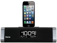 📻 black ihome dual-charging clock radio for iphone 5, 5s, 6, and ipad (idl45bc) logo