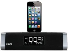 img 2 attached to 📻 Black iHome Dual-Charging Clock Radio for iPhone 5, 5s, 6, and iPad (iDL45BC)