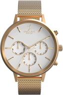 ⌚ enclave moira women's stainless steel analog chronograph wrist watch logo