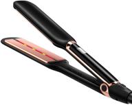 🔥 dorisilk professional ceramic tourmaline hair straightener - 2 inch wide infrared flat iron with digital temperature control, instant heat up, dual voltage - 250-450 degrees logo