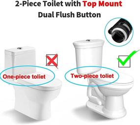 img 1 attached to 🚽 R&T A2422M 3" Dual Flush Valve with Push Button: High-Performance Water-Saving Toilet Repair Kit for 2-Piece Toilets