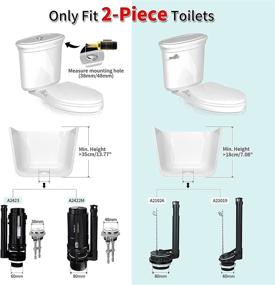 img 2 attached to 🚽 R&T A2422M 3" Dual Flush Valve with Push Button: High-Performance Water-Saving Toilet Repair Kit for 2-Piece Toilets