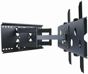 img 3 attached to 📺 Monoprice Titan Full-Motion TV Wall Mount Bracket: 32"-60" TVs, 175 lbs, 5"-20" Extension, VESA 750x450, Concrete & Brick Compatible - Black