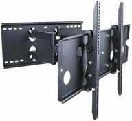 📺 monoprice titan full-motion tv wall mount bracket: 32"-60" tvs, 175 lbs, 5"-20" extension, vesa 750x450, concrete & brick compatible - black logo