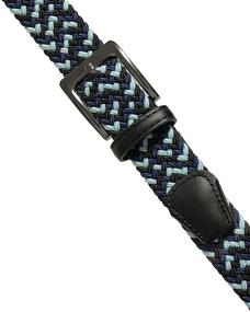img 1 attached to Braided Elastic Stretch Leather BLU Men's Accessories for Belts