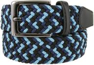 braided elastic stretch leather blu men's accessories for belts logo