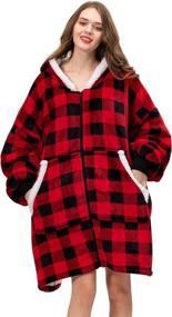 img 4 attached to Dreamcountry Wearable Blanket Oversized Sweatshirt Bedding