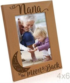 img 2 attached to 🖼️ KATE POSH - Nana I Love You to the Moon and Back Engraved Wood Picture Frame: Perfect Mother's Day & Birthday Gift for Grandma, Best Grandma Ever! (4x6-Vertical)