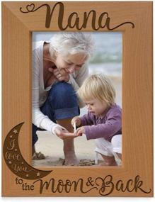 img 4 attached to 🖼️ KATE POSH - Nana I Love You to the Moon and Back Engraved Wood Picture Frame: Perfect Mother's Day & Birthday Gift for Grandma, Best Grandma Ever! (4x6-Vertical)