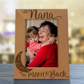 img 1 attached to 🖼️ KATE POSH - Nana I Love You to the Moon and Back Engraved Wood Picture Frame: Perfect Mother's Day & Birthday Gift for Grandma, Best Grandma Ever! (4x6-Vertical)