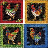 🐓 rooster flourish thirstystone stoneware coaster logo