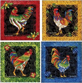 img 1 attached to 🐓 Rooster Flourish Thirstystone Stoneware Coaster