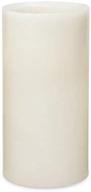 🕯️ matchless led flameless pillar candle small (ivory, 3x6 inches) - remote ready, real wax, moving flame логотип