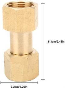 img 3 attached to 💡 CGA-320 to CGA-580 Brass Cylinder Adaptors: Convert CO2 Tank to Argon Regulator with 15MPa Rated Outlet Pressure