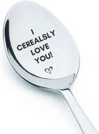 🥄 i cerealsly love you engraved stainless steel cereal spoon - perfect anniversary, wedding, boyfriend, girlfriend, valentine gift - unique token of love for special occasions - best gifts from boston creative company logo