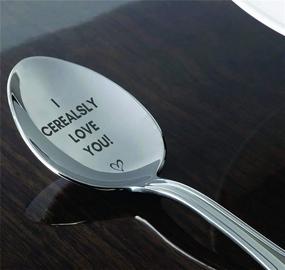 img 1 attached to 🥄 I Cerealsly Love You Engraved Stainless Steel Cereal Spoon - Perfect Anniversary, Wedding, Boyfriend, Girlfriend, Valentine Gift - Unique Token Of Love for Special Occasions - Best Gifts from Boston Creative Company