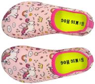 👟 mig hog kids water shoes - fast drying, non-slip aqua socks for swim, beach, pool - unisex barefoot shoes for boys, girls, toddlers logo
