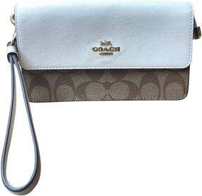 img 4 attached to Coach Signature Leather Foldover Wristlet Women's Handbags & Wallets