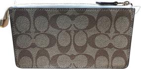 img 3 attached to Coach Signature Leather Foldover Wristlet Women's Handbags & Wallets