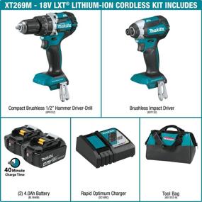 img 3 attached to Makita XT269M: Superior Performance with Lithium Ion Brushless Cordless Technology