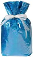 🎁 xx-large drawstring gift bags - gift mate 21171-2, diamond blue, set of 2 logo