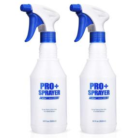 img 4 attached to 🌱 Airbee 16 Oz Plastic Spray Bottles - 2 Pack, Professional Heavy Duty Spraying Bottles for Cleaning Solutions, Planting, and Pets. Adjustable Nozzle, Measurements, Mist Water Bottles.