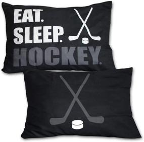 img 4 attached to KNITPOPSHOP Hockey Pillowcase Standard Pillow