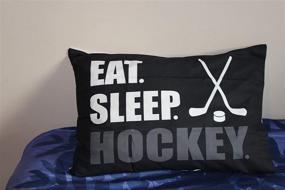img 1 attached to KNITPOPSHOP Hockey Pillowcase Standard Pillow