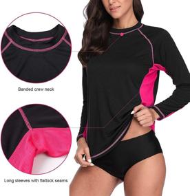 img 1 attached to 👙 ATTRACO Women's Rashguard Sleeve Bathing Suit: Stylish Swimwear and Cover Ups for Women