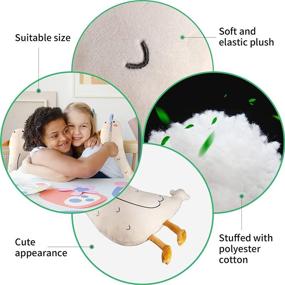 img 2 attached to 🐦 Soft Seabird Plush Pillow, 18.5-inch Throw Hugging Pillow, Stuffed Animal Doll Toy Gifts for Bedding, Kids Birthday, Valentine, Christmas - White
