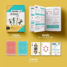 img 3 attached to 🎉 Compact Card Games for Travelers - 2 Decks & Book with 30 Classic Games - Ages 6+, 1 to 12 Players - Fun Card Games for Adults & Kids on the Go