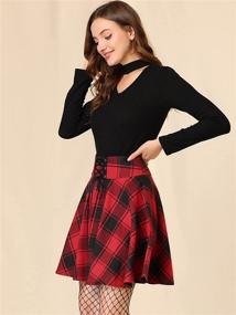 img 3 attached to Allegra Womens Plaid Pleated Waist Women's Clothing