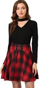 img 4 attached to Allegra Womens Plaid Pleated Waist Women's Clothing