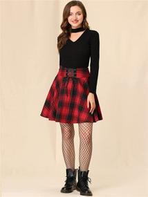 img 2 attached to Allegra Womens Plaid Pleated Waist Women's Clothing