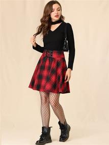 img 1 attached to Allegra Womens Plaid Pleated Waist Women's Clothing
